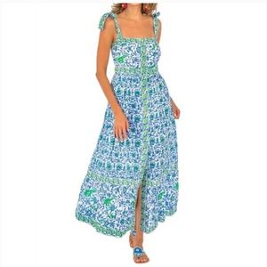 NEW GRETCHEN SCOTT samode east india midi in blue/green